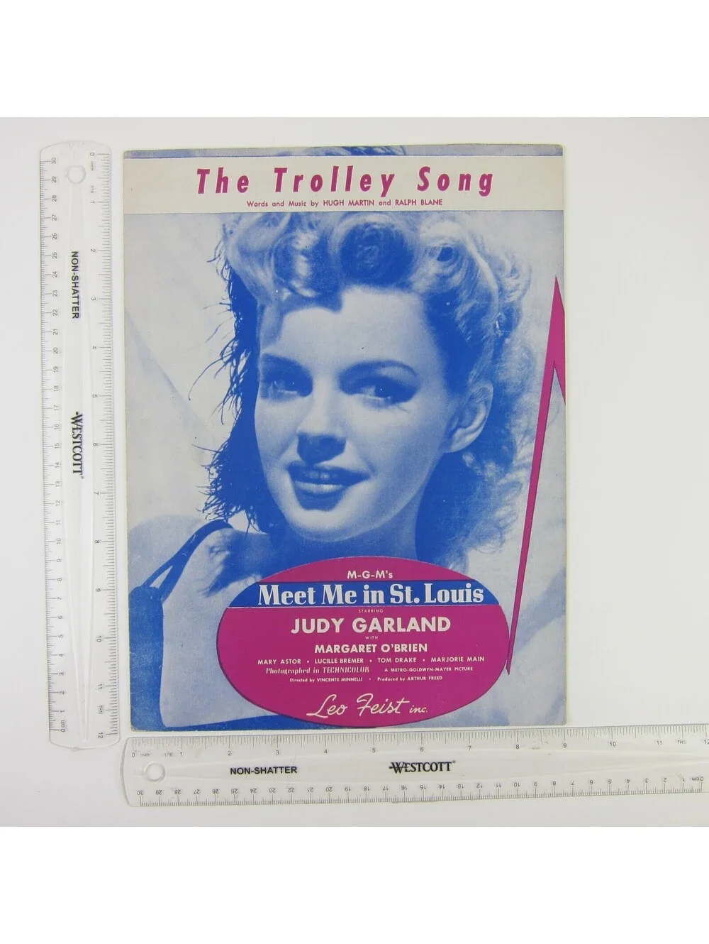 Sheet Music The Trolley Song Meet Me In St. Louis Judy Garland Vintage 1944